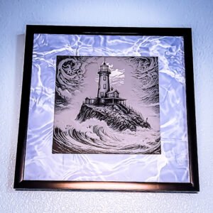 "Guiding Light" 3D Wall Art – Strength in the Storm 🌊✨